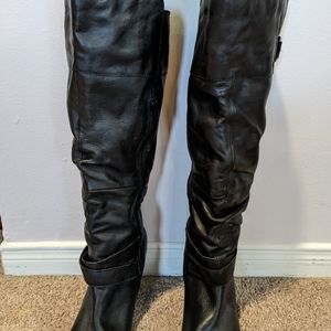 Aldo, Black, Leather, Winter Dress Boots, Size 7.5